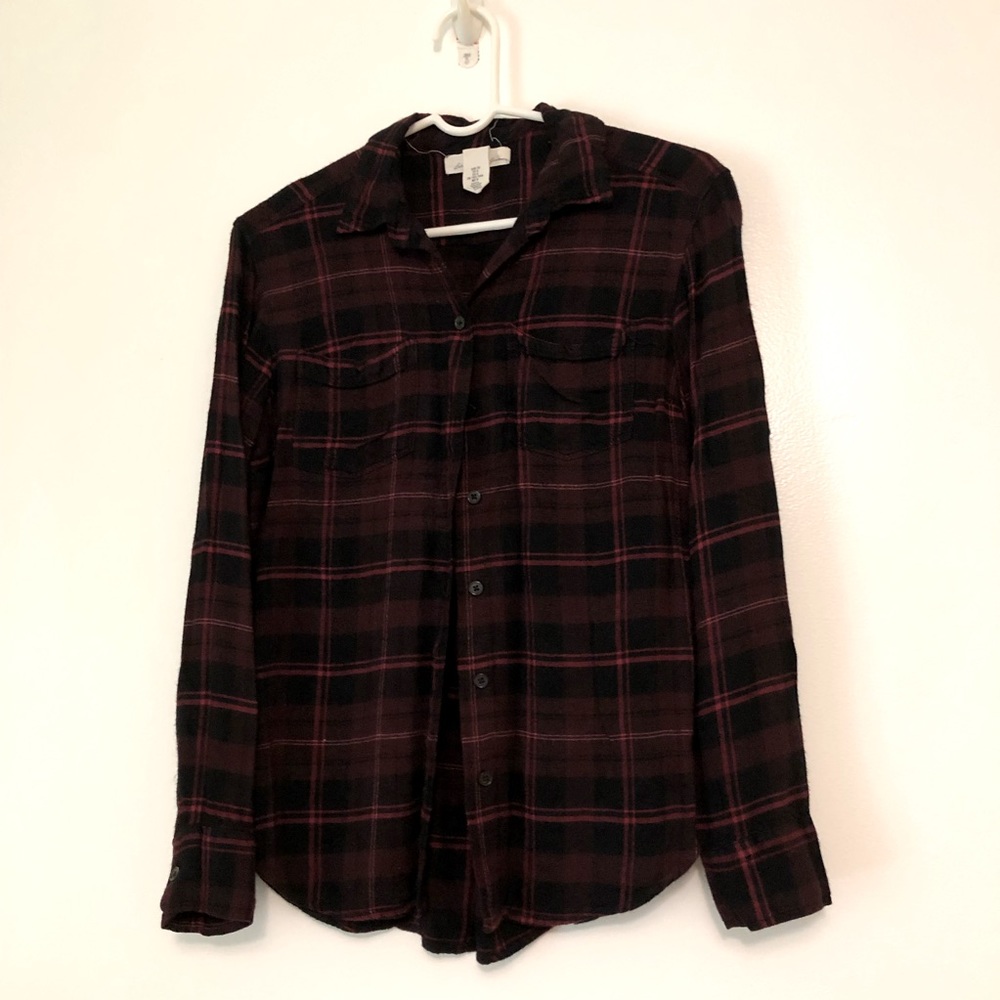 LOGG, Woman’s Burgundy Flannel, Size S